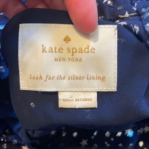 Kate Spade Night Sky Lurex Dot Mini Dress Silk - Picture 8 of 11